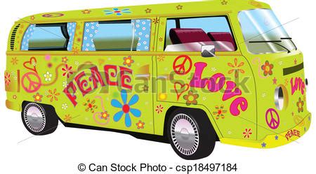 Vector de furgoneta, Hippy   Hippy, furgoneta csp18497184 ...