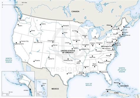 Vector Map of United States of America | One Stop Map