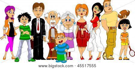 Vector y foto Familia Numerosa | Bigstock