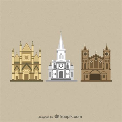 Vectores de catedrales de diseño plano | Descargar ...