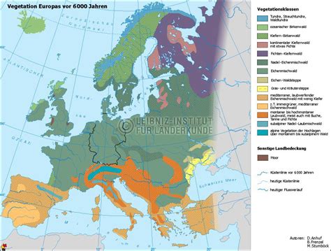 Vegetation Europas vor 6.000 Jahren. vor 6.000 Jahren ...