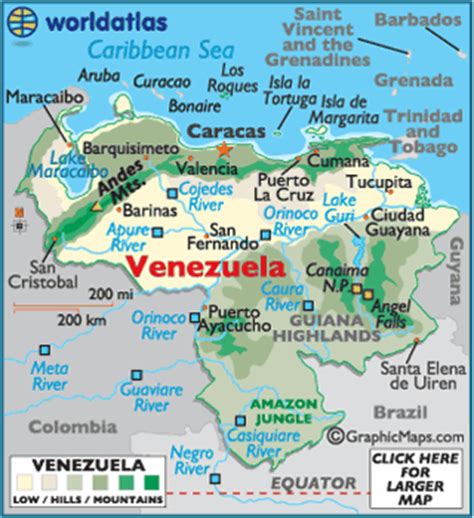 Venezuela Map / Geography of Venezuela / Map of Venezuela ...