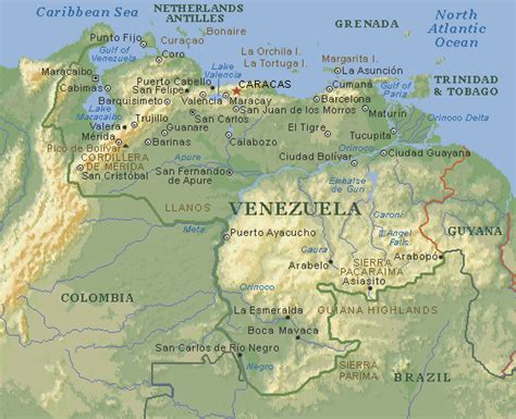 Venezuela Mapa Geográfico