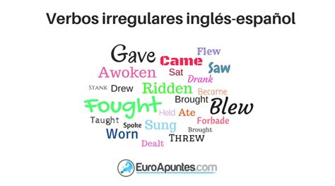 Verbos irregulares en inglés con traducción al español