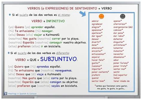 Verbos o expresiones de sentimientos | Clases de español ...