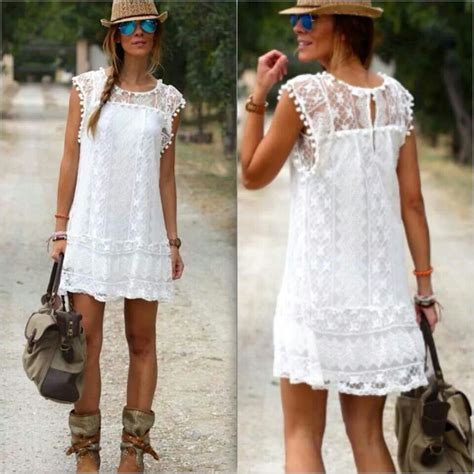Vestido ibicenco blanco | MODA | Pinterest | Vestidos ...