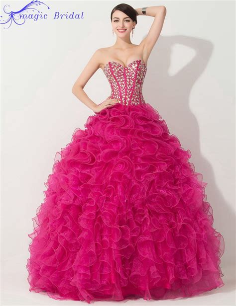 Vestidos De Quinceaneras 2015 Hot Pink Quinceanera Dresses ...