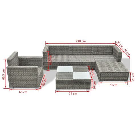 vidaXL conjunto sofás de jardín 17 piezas ratán sintético ...