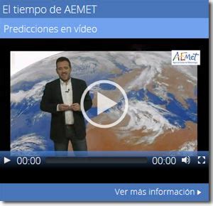 Vídeo de  El tiempo de AEMET  en tu web   Agencia Estatal ...