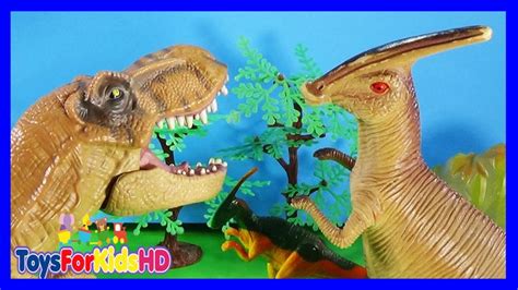Videos de Dinosaurios para niños T Rex v/s Parasaurolophus ...