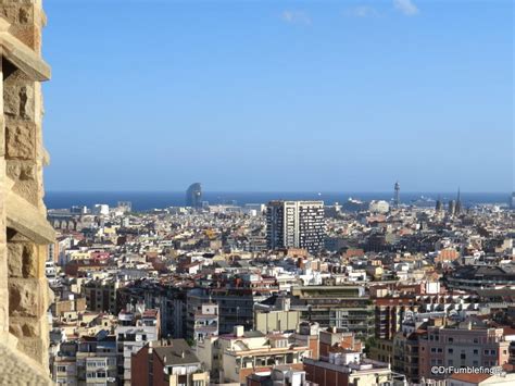 View of Barcelona from the Passion Tower, La Sagrada ...