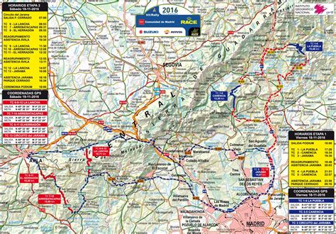 VII Rally Comunidad de Madrid RACE, mapa e itinerario ...