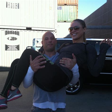 Vin Diesel Carrying Ronda Rousey Instagram Picture ...