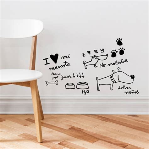 Vinilo de pared para marcar las zonas de tu perro | Divine ...