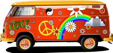 Vinilo decorativo furgoneta hippie   TenVinilo