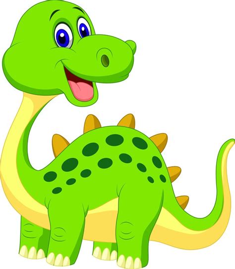 Vinilo Pixerstick Cute dibujos animados dinosaurio verde ...