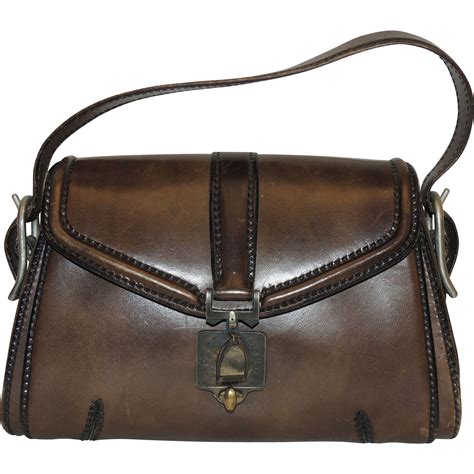 Vintage Firenze G. Papini Leather Goods Saddle Handbag ...