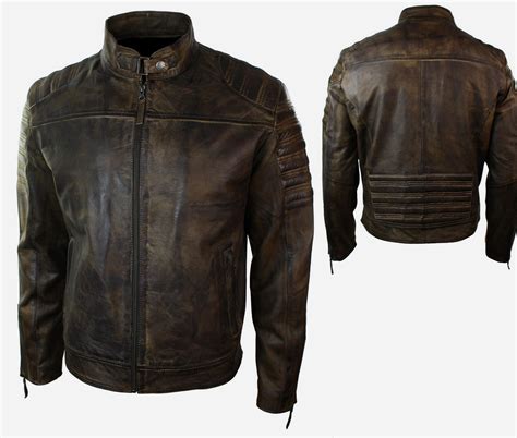 Vintage Leather Motorcycle Jacket Mens   Cairoamani.com