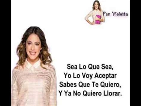 Violetta Como Quieres Letra/Lyrics   YouTube