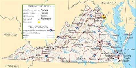Virginia highway map﻿