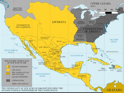 Virreinato de Nueva España en 1800 | Maps | Pinterest ...