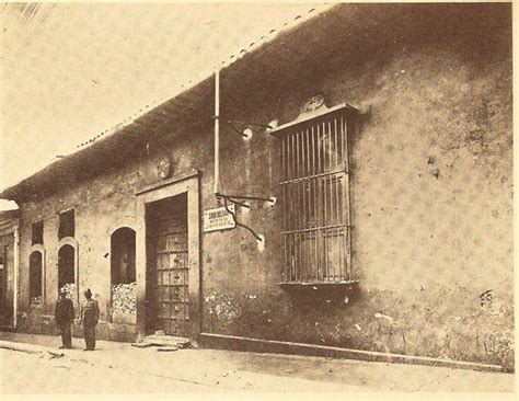 Vista de la casa donde nació Simón Bolívar, años  10 del ...