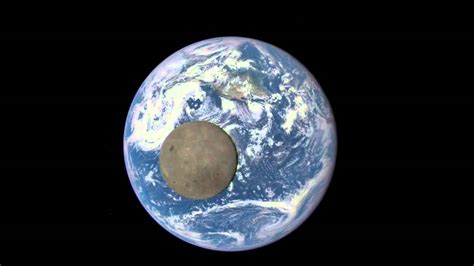 Vista épica de la luna orbitando la tierra YouTube