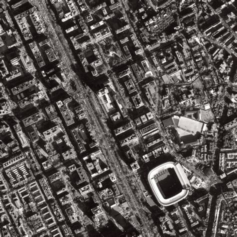 Vista satelital de la Casa Blanca, Estadio Santiago ...