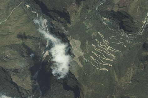 Vista Satelital de la Ciudad Inca de Machu Picchu