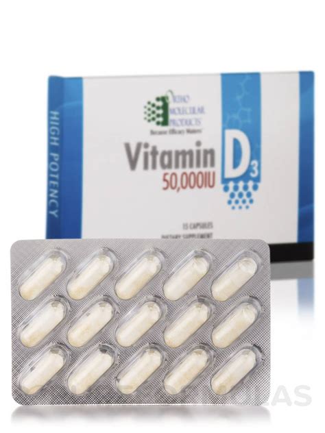 Vitamin D3 50000 IU Single Blister   15 Capsules