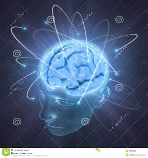 Vivid Brain stock illustration. Image of brainwaves ...