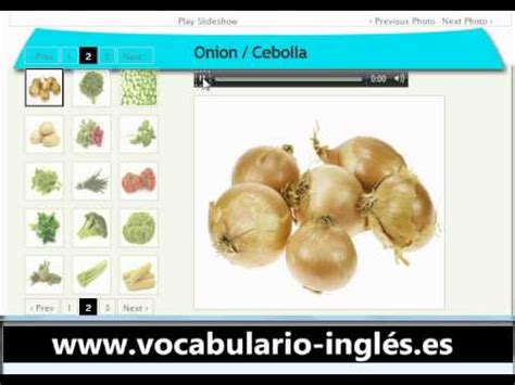 Vocabulario de Ingles Verduras  http://www.vocabulario ...