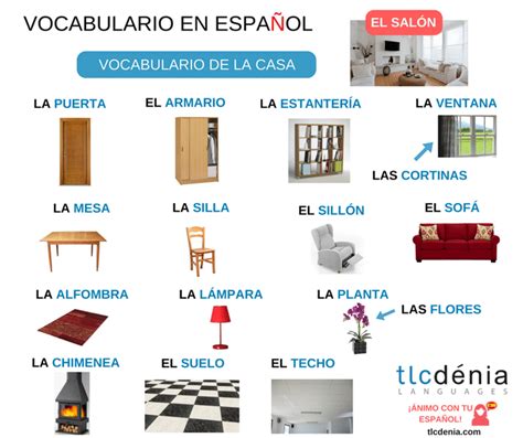 Vocabulario de la casa y muebles en español
