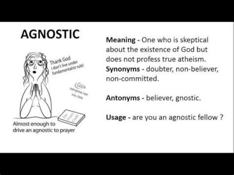 Vocabulary Made Easy Meaning of Agnostic, Synonyms ...