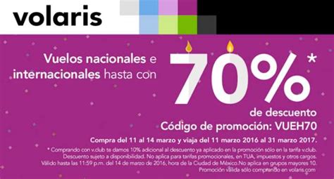 Volaris: ofertas de aniversario 70% de descuento en vuelos ...