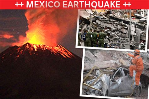 Volcano eruption in Mexico after earthquake  more ...