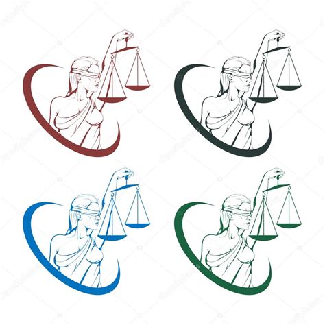 Vrouwe Justitia logo — Stockvector © korniakovstock@gmail ...