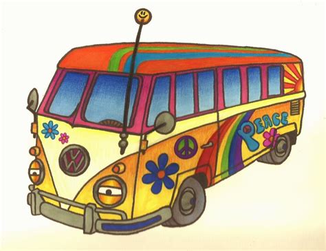 VW Hippie Bus by LadyFarthington on DeviantArt