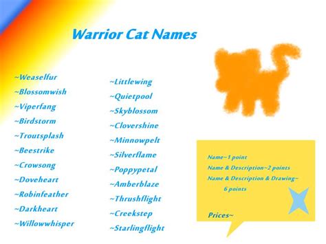 Warrior Cat Names OPEN   adoptables   by Kitty Luvs Art on ...