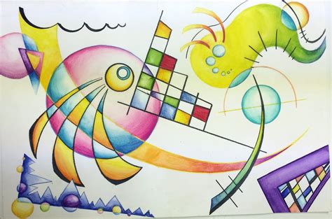 Wassily Kandinsky Non Objective Color Pencil and ...