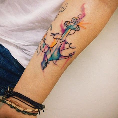 Watercolor Anchor Tattoo Designs, Ideas and Meaning ...