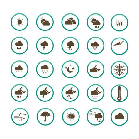 Weather Icon Collection Vector | Free Download