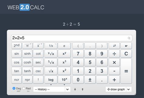 Web 2.0 scientific calculator