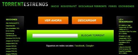 Webs para descargar torrents en español