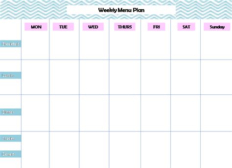 Weekly Menu Planning Printable – Pursuit of Functional Home