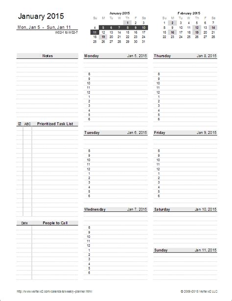 Weekly Planner Template   Free Printable Weekly Planner ...