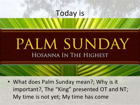 What does Palm Sunday mean?; Why is it important?, The ...