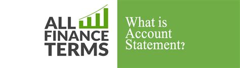 What is Account statement?   Definition by All Finance Terms