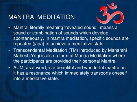 What is Mantra Meditation