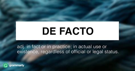 What Is “De Facto”?   Seo Land